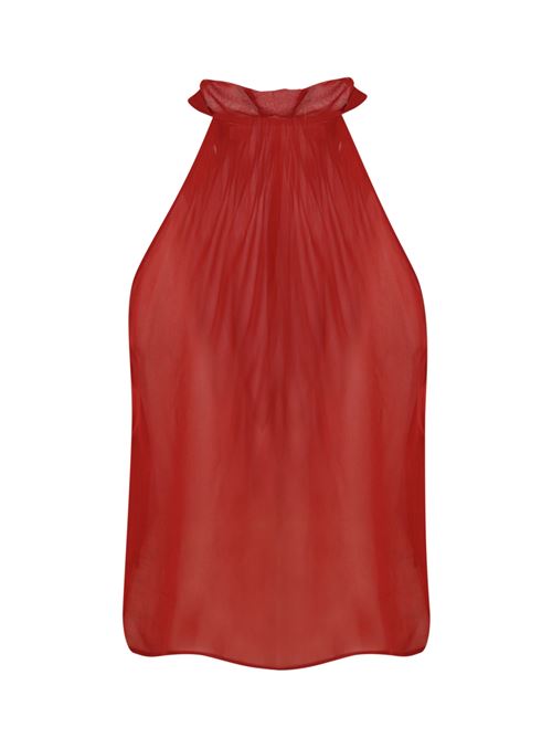 Top in crepe rosso Philosophy di Lorenzo Serafini | A0801 57520142